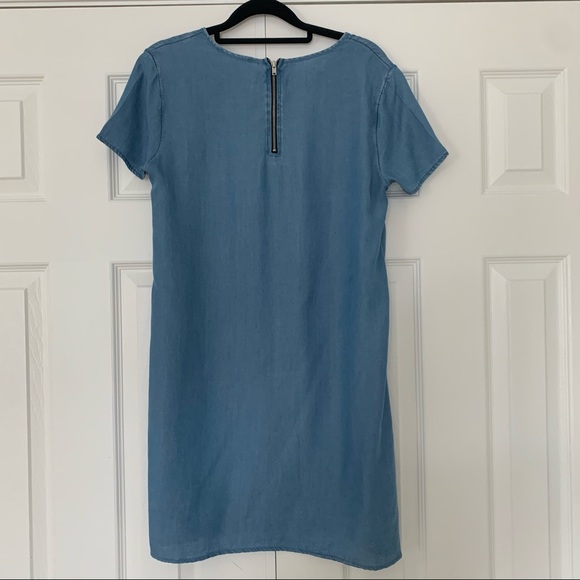 Forever 21 women’s denim tee dress with zipper med - Picture 3 of 7